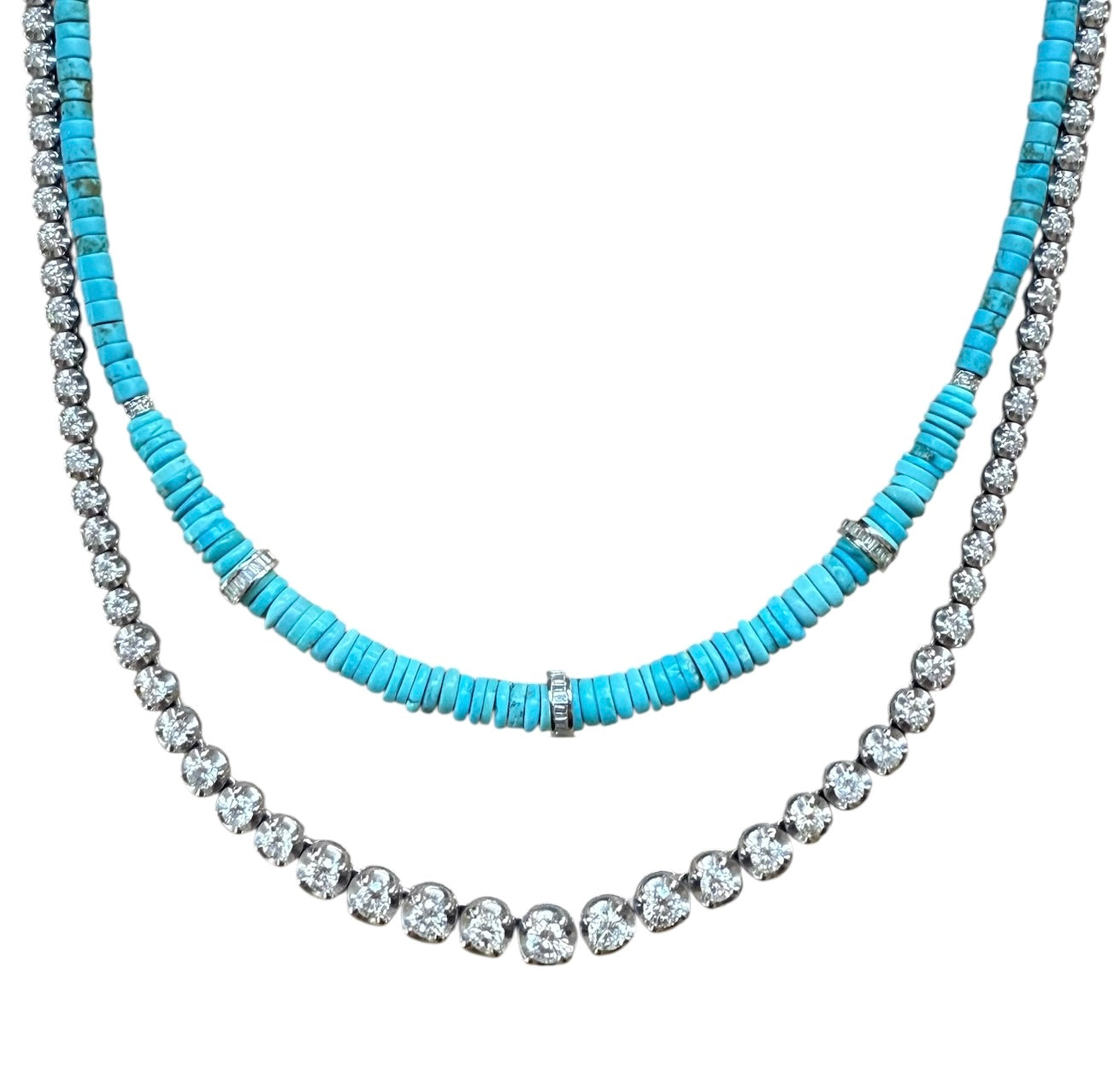 Sleeping Beauty and Diamonds Necklace