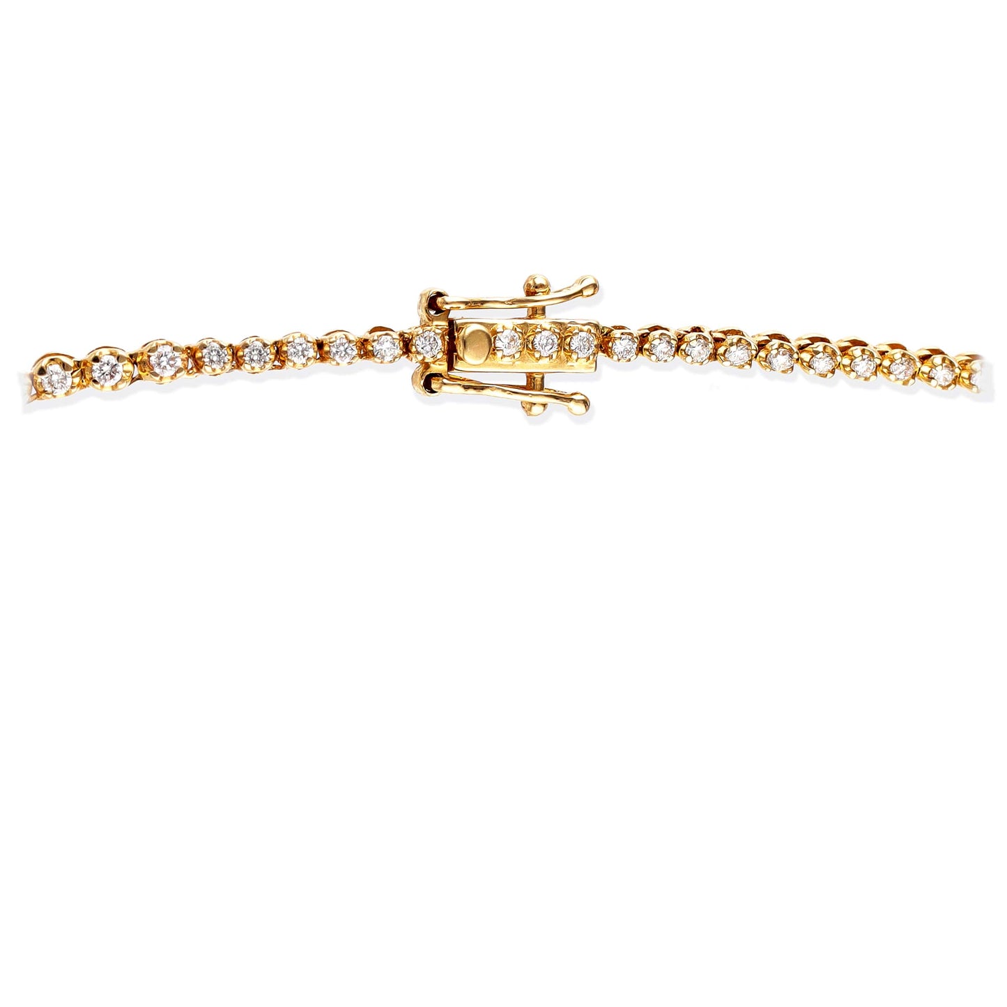 Diamond Tennis Necklace Yellow Gold