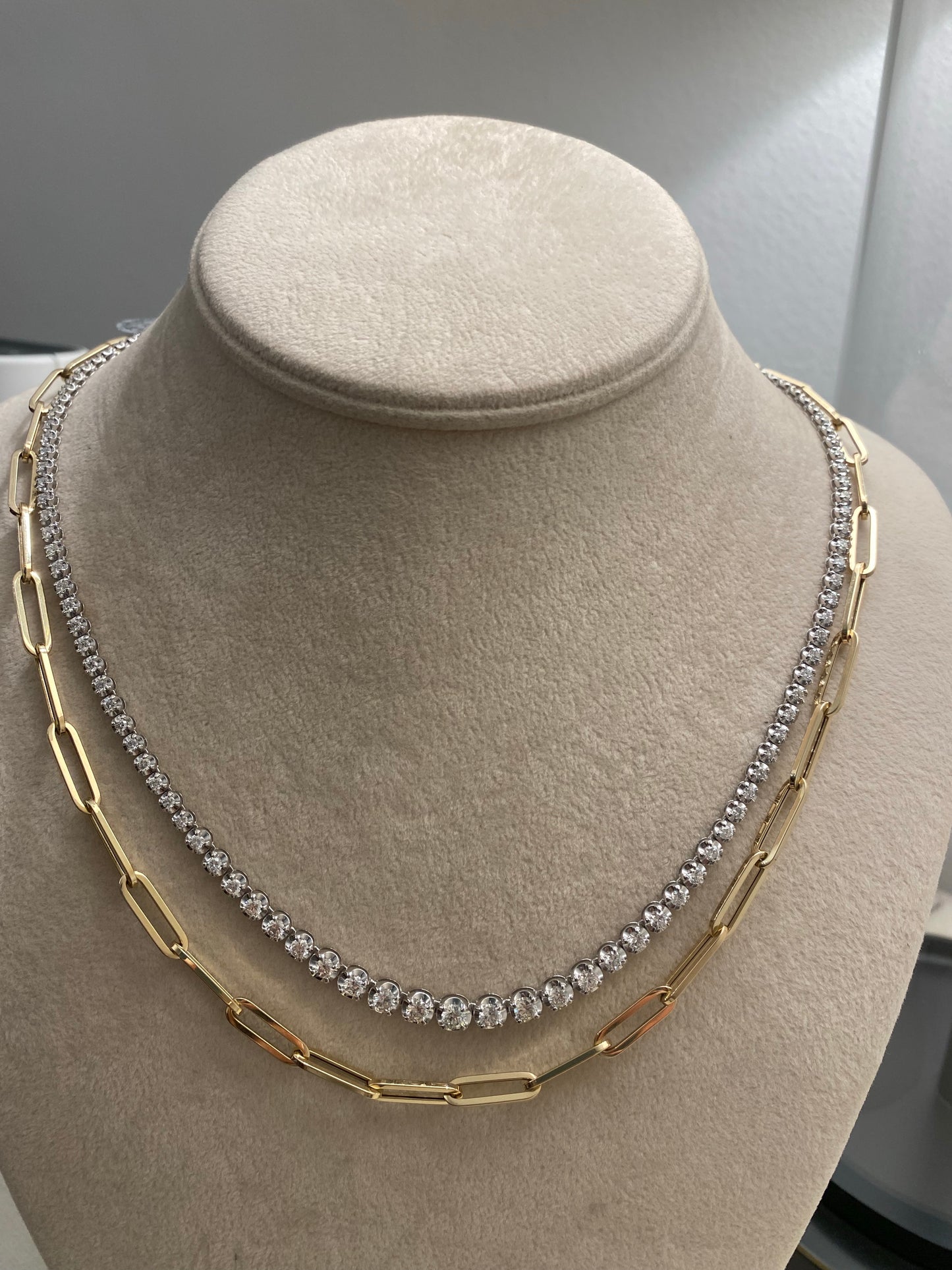 Paper clip chain 20inch