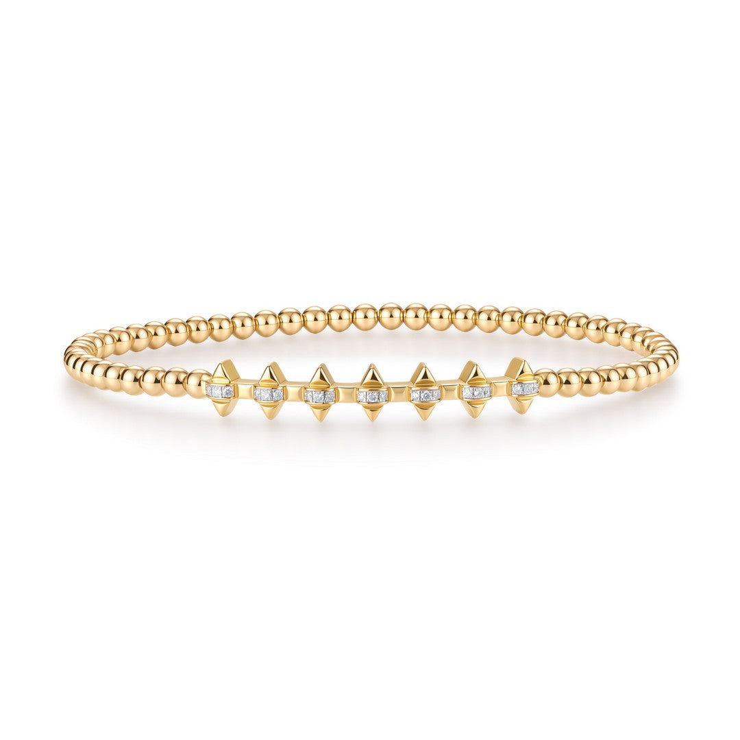 Spike beaded stretch bangle