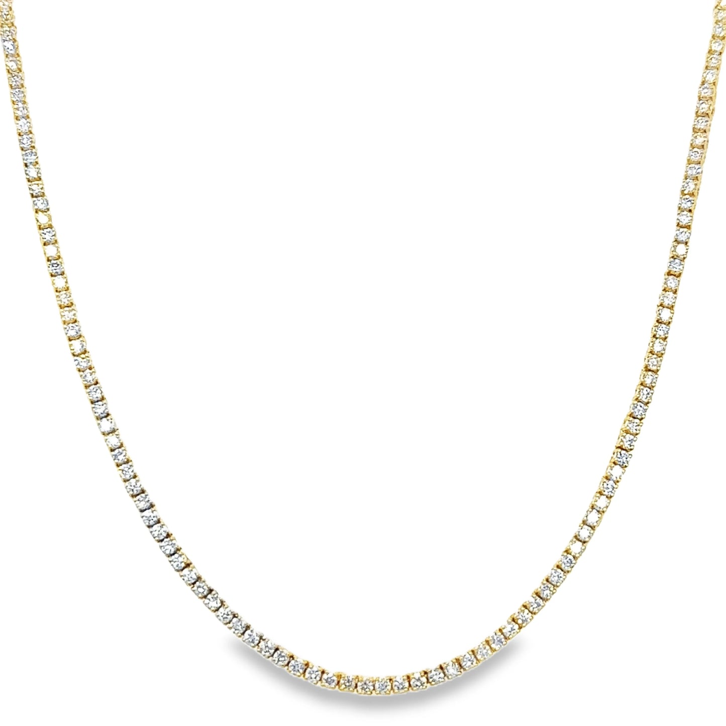 Tennis diamond necklace 4 prong
