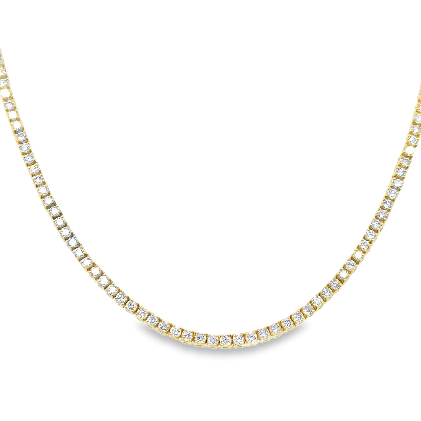 Tennis diamond necklace 4 prong