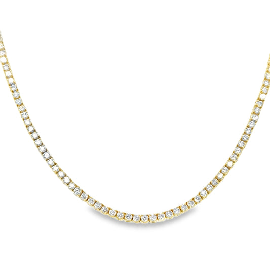 Tennis diamond necklace 4 prong