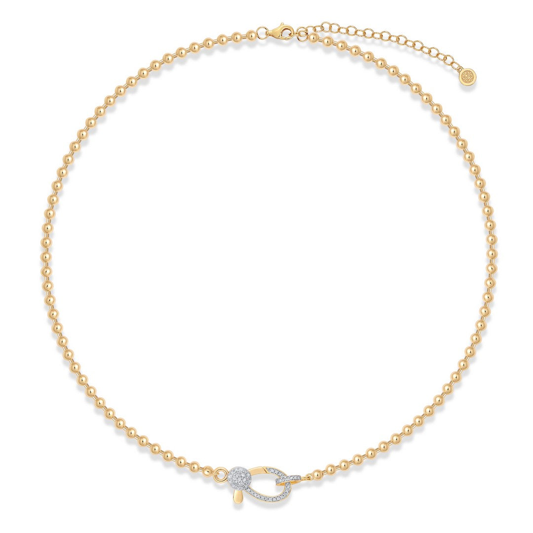 Ball Chain & Diamonds Clasp