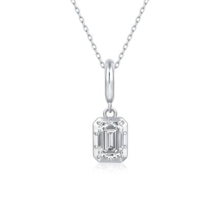 Emerald Cut Lab Pendant