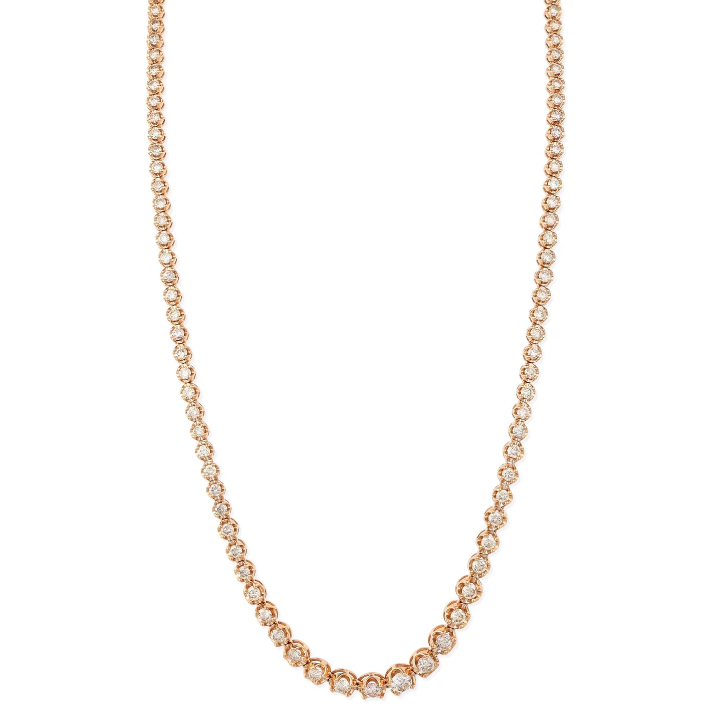 Graduated Diamond Tennis Necklace 1