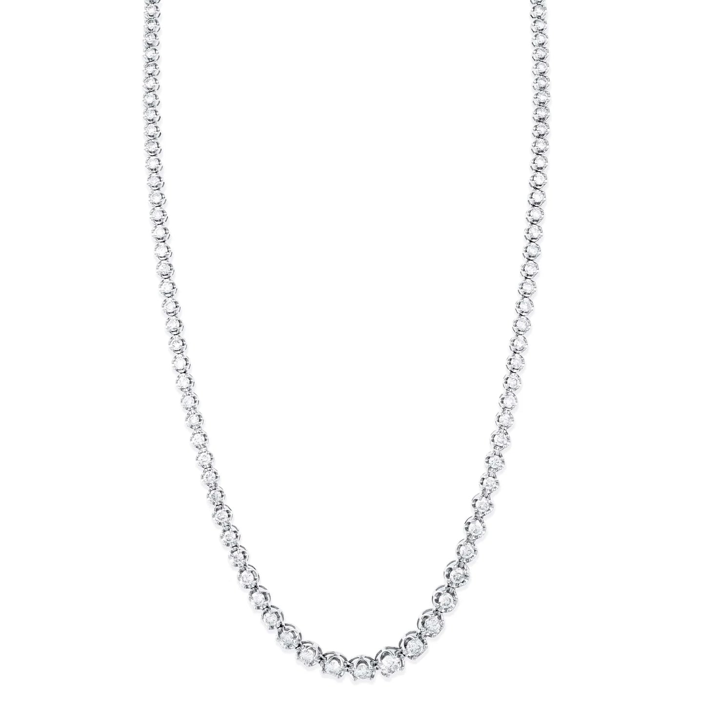 Graduated Diamond Tennis Necklace 1