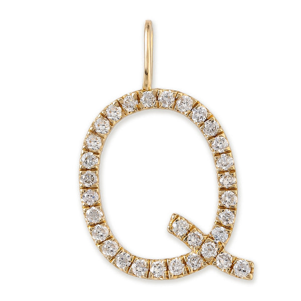 Colgantes con iniciales de diamantes