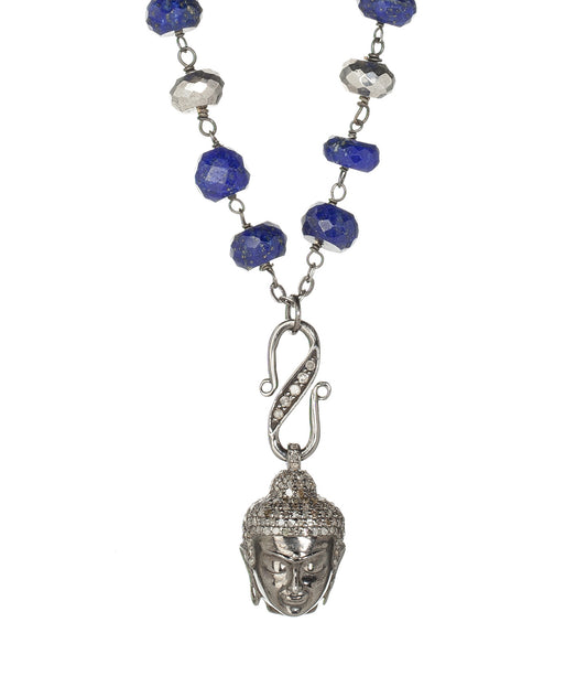 Infinity Buddha Lapis Lazuli Silver