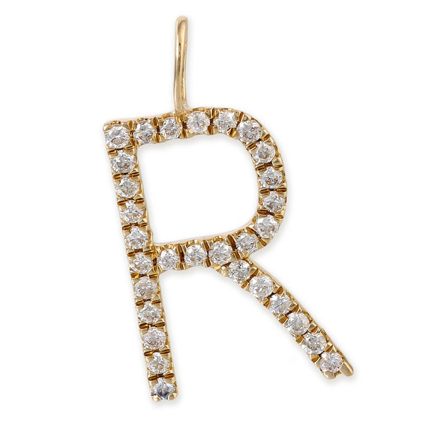 Colgantes con iniciales de diamantes