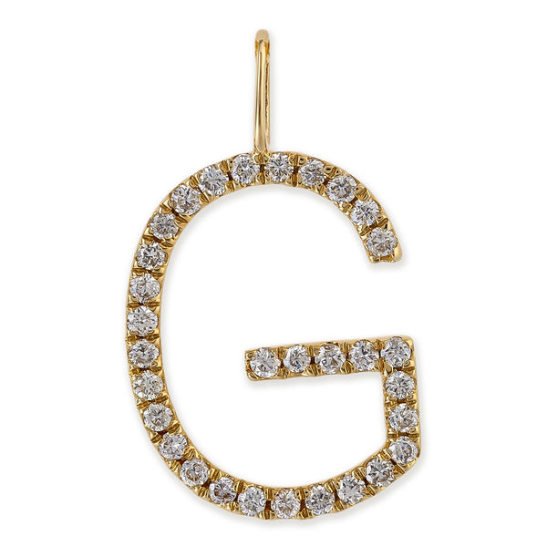 Colgantes con iniciales de diamantes