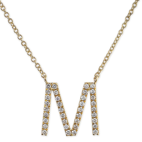 Colgantes con iniciales de diamantes