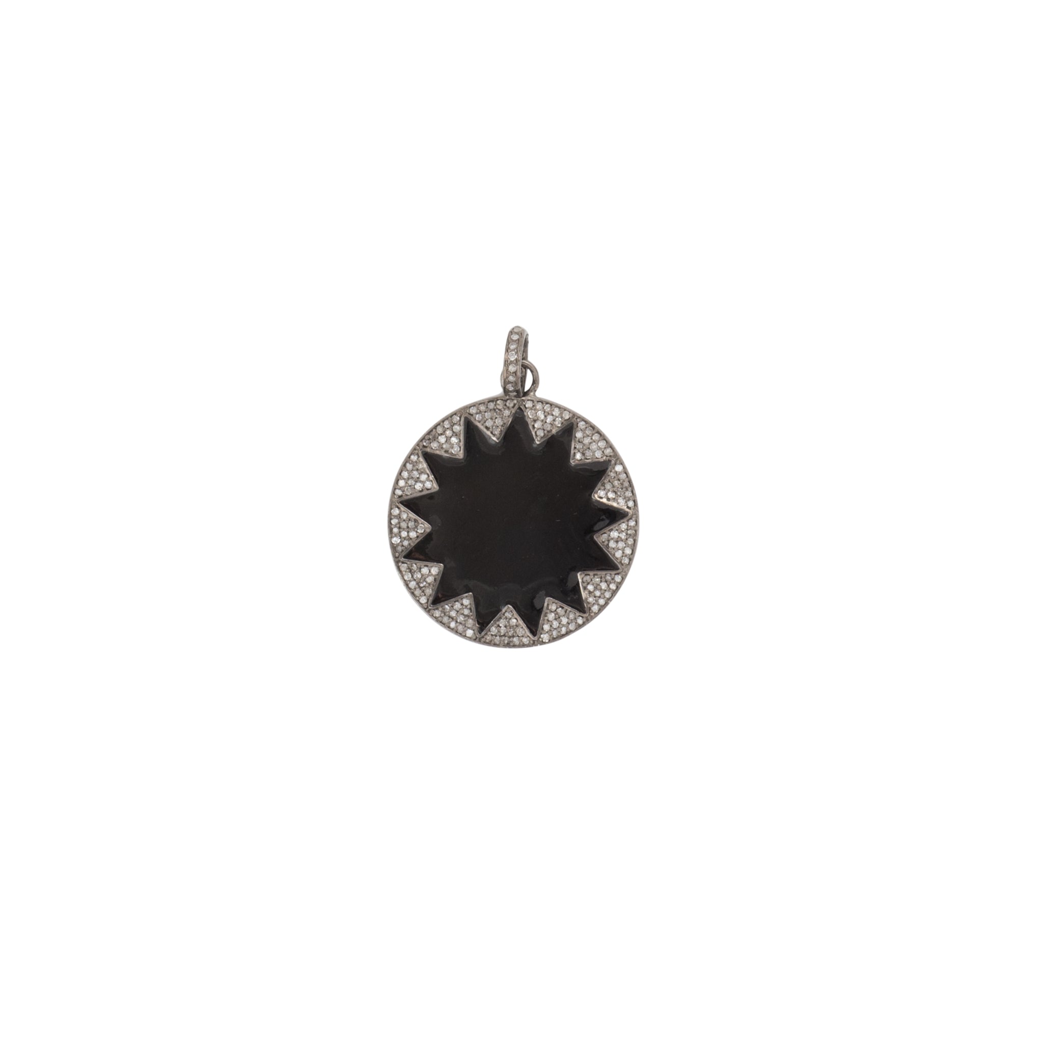 Enamel Pave Medallion