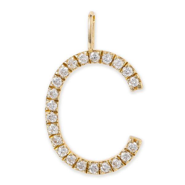Colgantes con iniciales de diamantes