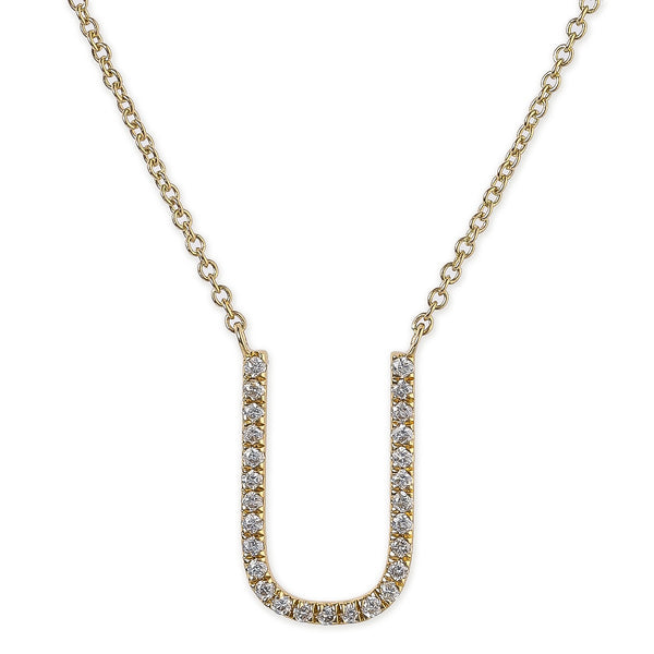 Colgantes con iniciales de diamantes