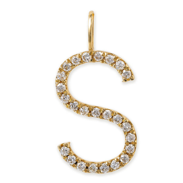 Colgantes con iniciales de diamantes
