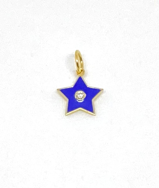 Enamel Star Blue