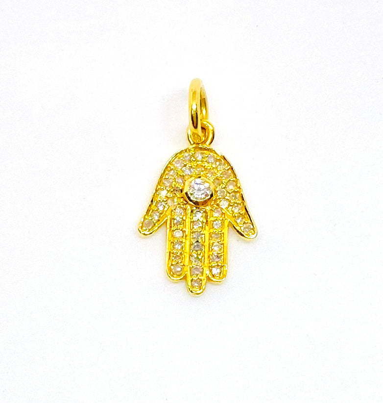 Hamsa Hand Pave Diamond
