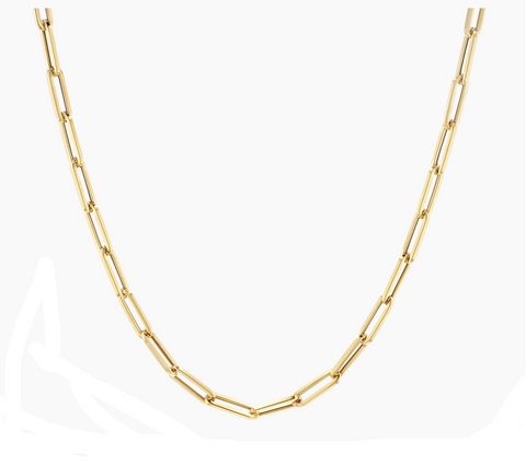 Paper clip chain 16 inch
