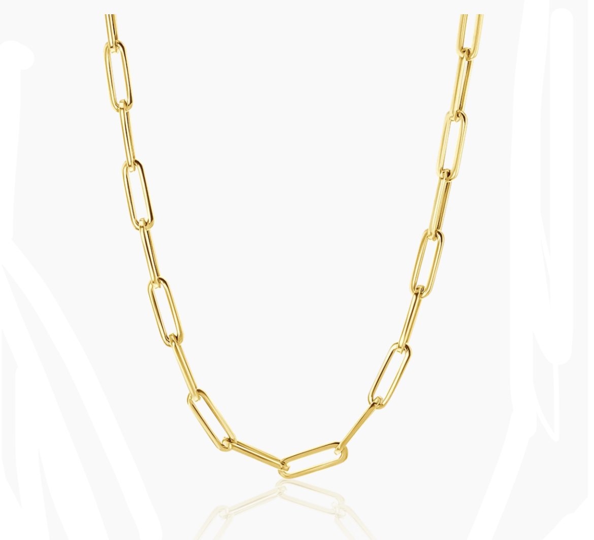 Paper clip chain 18 inch