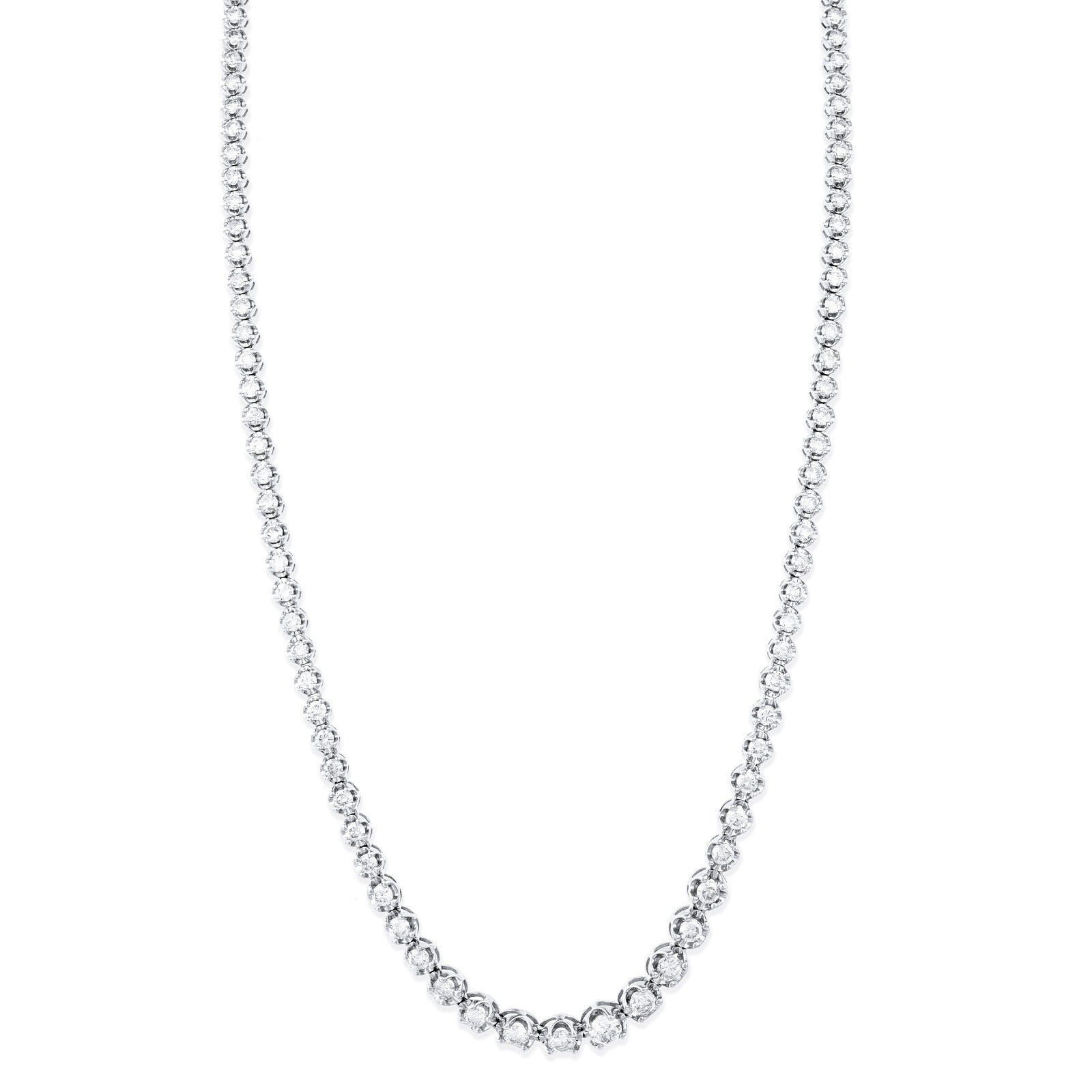 Graduated Diamond Tennis Necklace